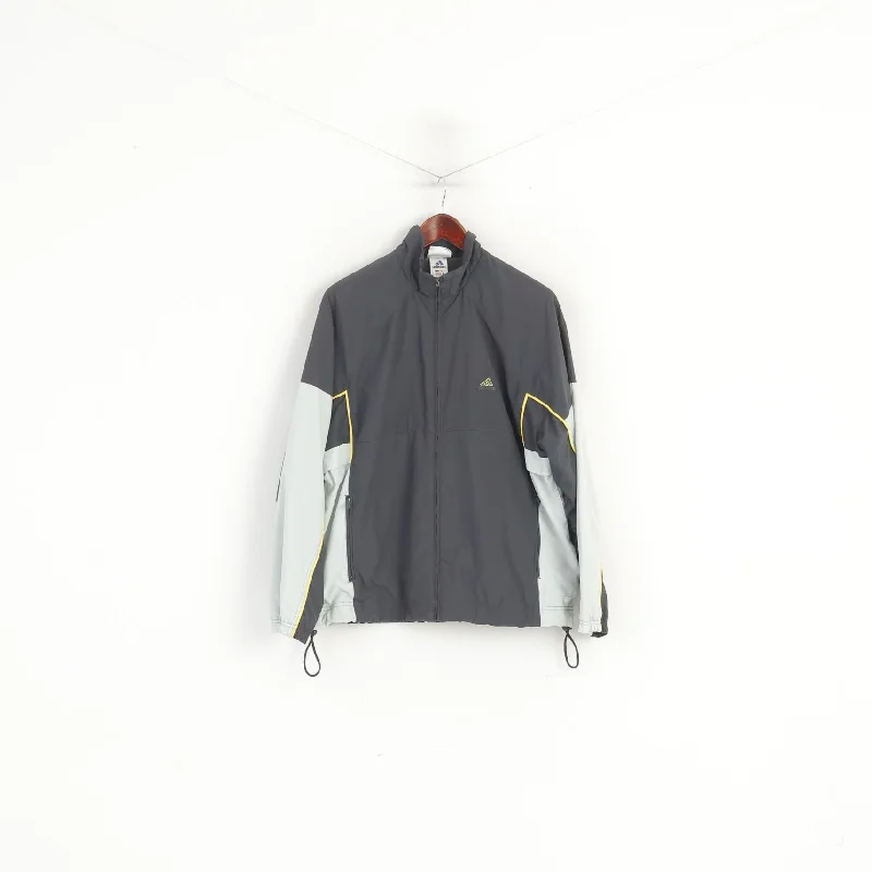 Online Only Adidas Women 20 XL Jacket Grey Vintage Activewear Full Zip Sport Track Top
