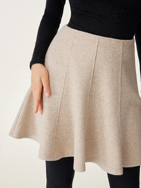 Extra Savings High Waisted Flare Hem Mini Skirt