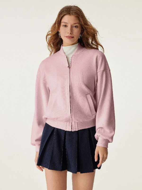 Special Offer Subtle Texture Bomber Jacket