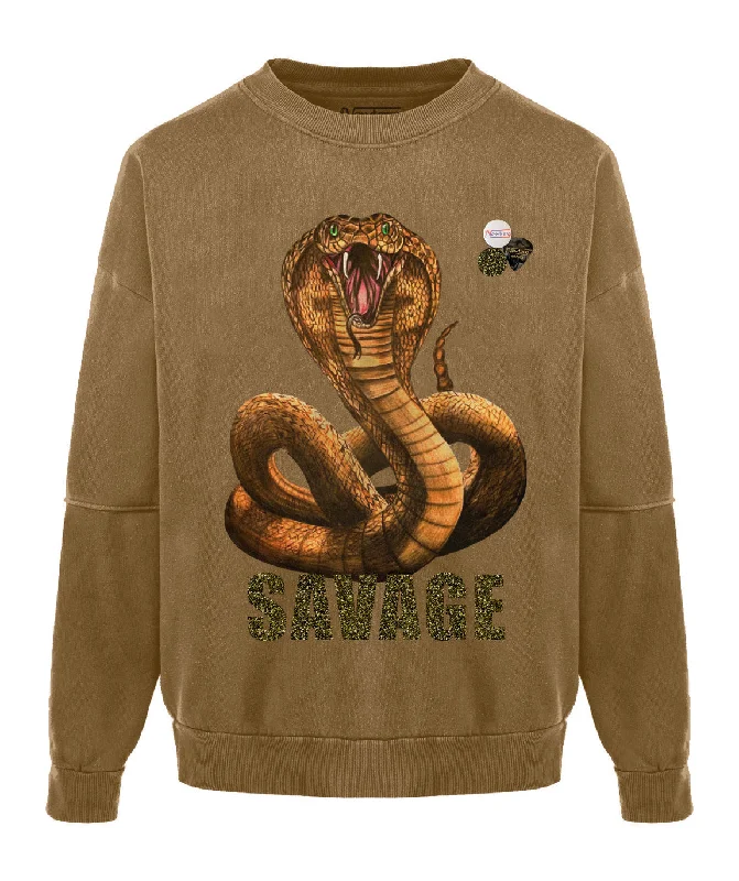 Sweatshirt roller havane "SAVAGE"