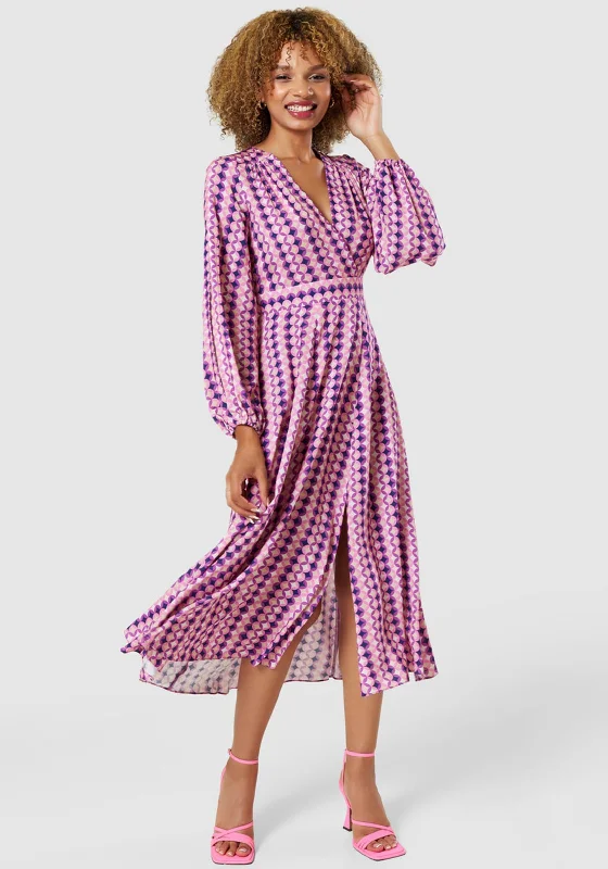Fantastic Offers Closet London Circle Pattern A Line Maxi Dress, Pink Multi