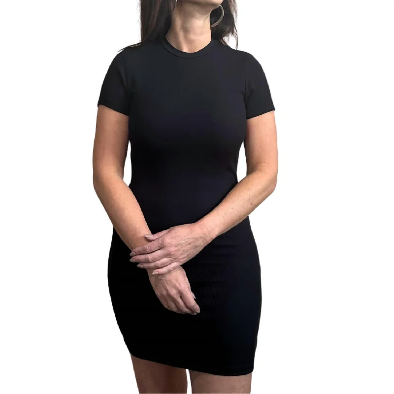 Act Fast Bruno Short Tee Dress In Black