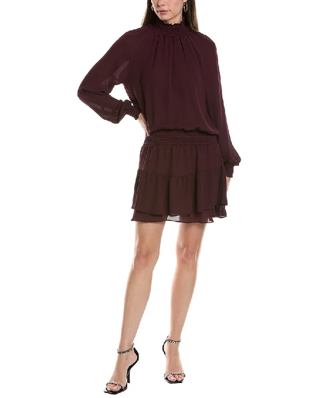 Huge Discounts Krisa Turtleneck Ruffle Skirt Mini Dress