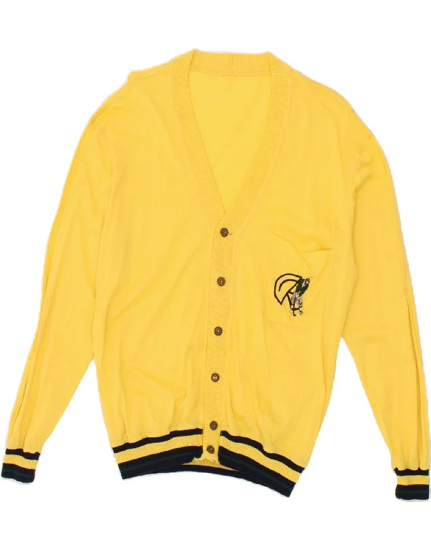 Doorbuster Deal VINTAGE Womens Cardigan Sweater UK 18 XL Yellow