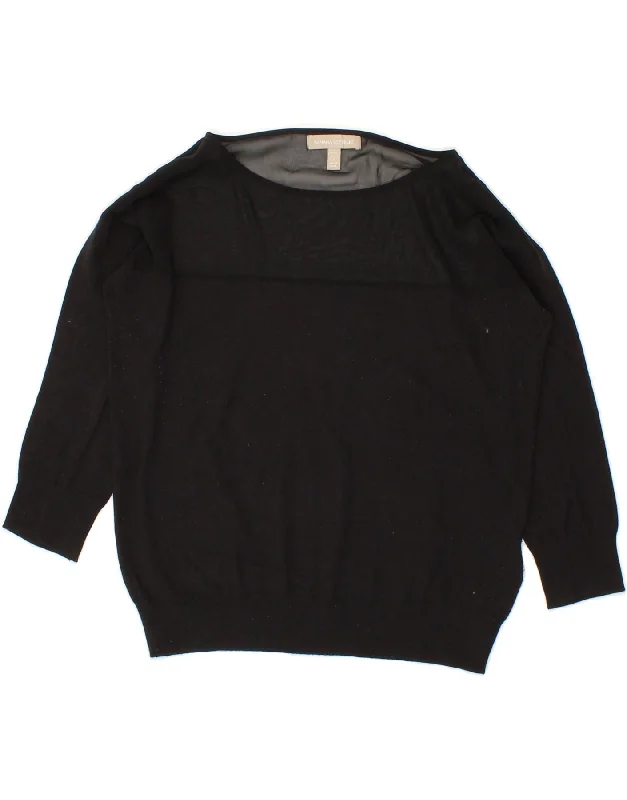 Bargain Blast BANANA REPUBLIC Womens Boat Neck Jumper Sweater UK 10 Small Black
