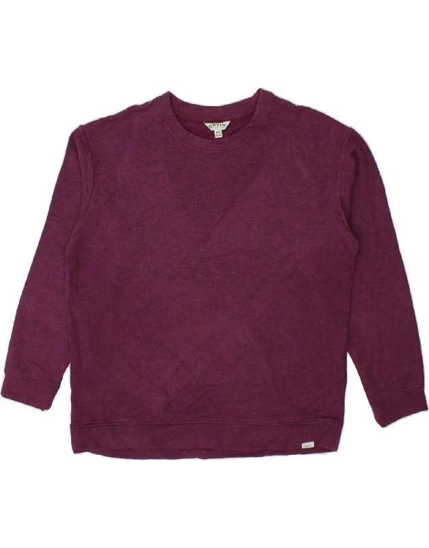 ORVIS Womens Oversized Sweatshirt Jumper UK 14 Medium Maroon Modal