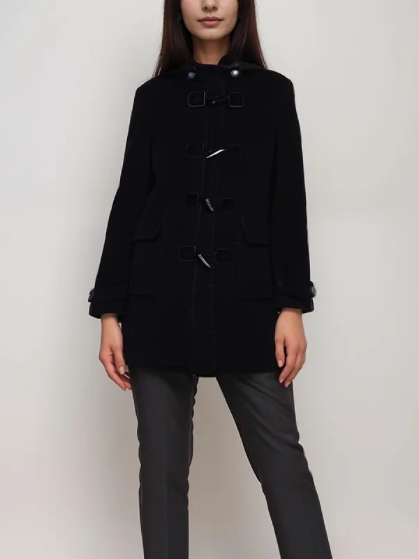 Quick Sale Vegan Wool Duffle Coat with Recycled Vegan Shearling