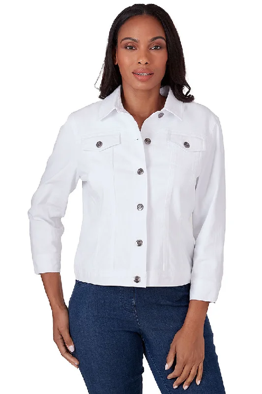 Reduced Prices 3/4 Sleeve Stretch Denim Jacket