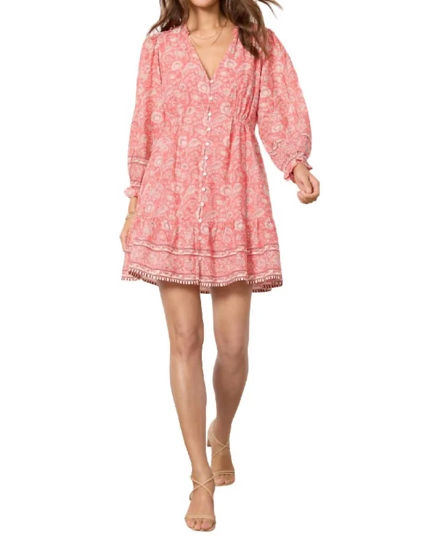 Don't Wait Mary Mini Dress In Rouge