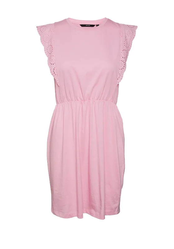 Weekend Special Vero Moda Holly Lace Sleeve Mini Dress, Bonbon
