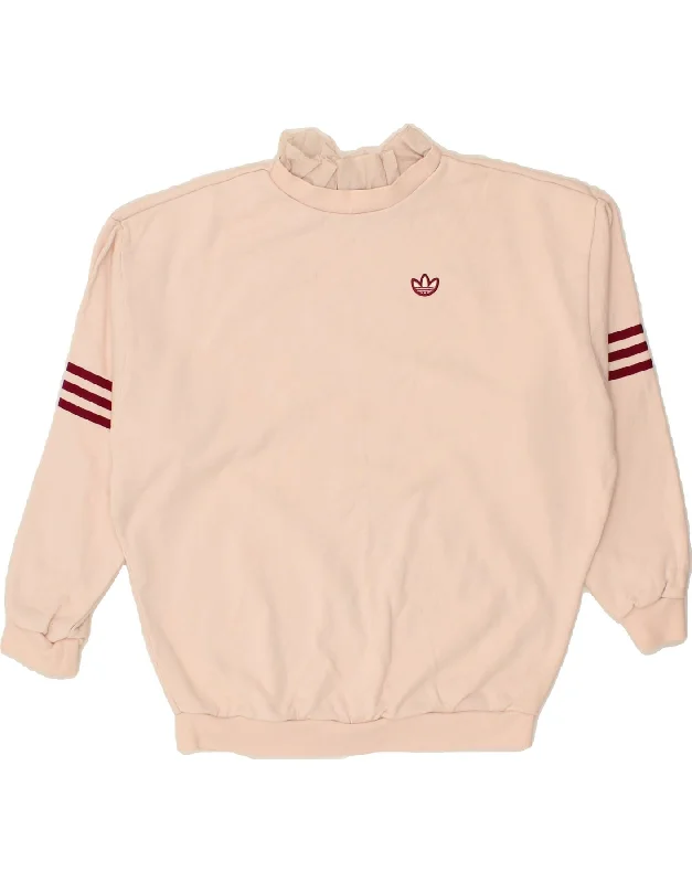 Markdowns ADIDAS Womens Oversized Sweatshirt Jumper UK 10 Small Pink Cotton