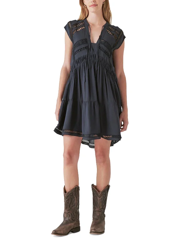 Hot Deal Womens Floral Mini Mini Dress