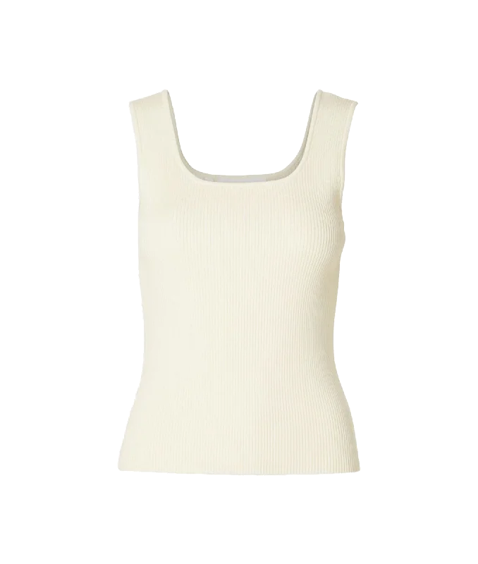 Bargain Prices Ribbed Tank Top - Beige