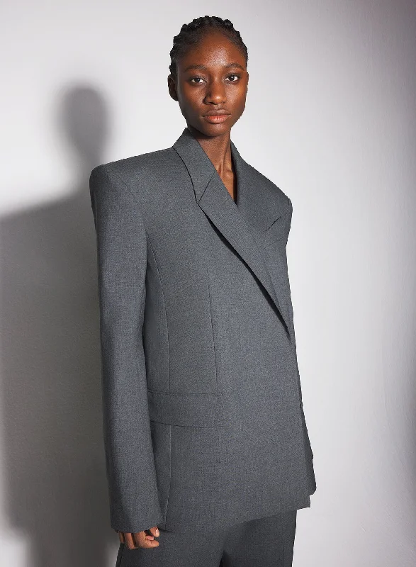 Referral Discount Grey oversized tailored jacket