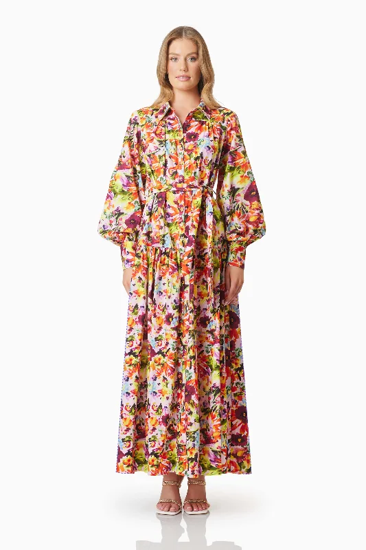 Today’s Special Elira Maxi Shirt Dress In Florals