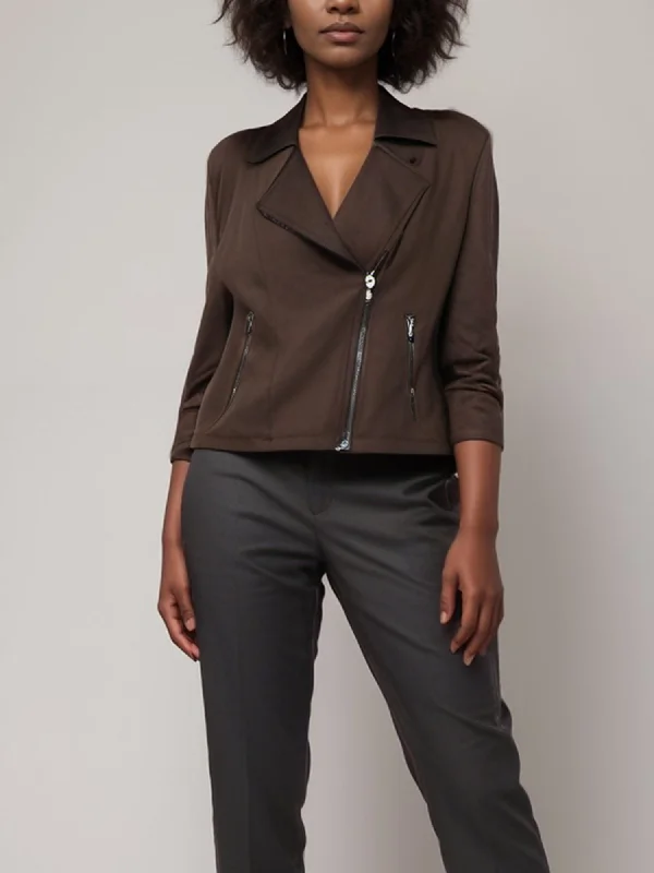 New Markdowns Vegan Suede Biker Jacket