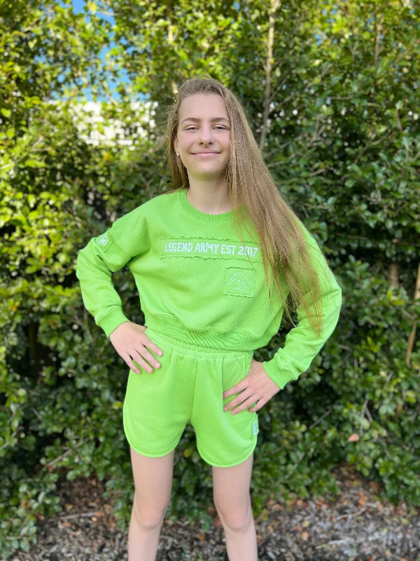 Steals and Deals Patch Logo Crew Jumper - Green