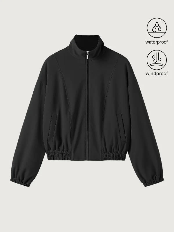 New Deals Stand Collar Waterproof Fleece Lined Jacket