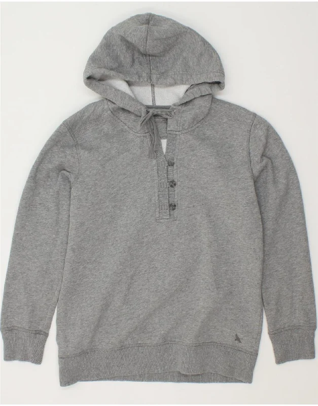 EDDIE BAUER Womens Hoodie Jumper UK 14 Medium Grey Cotton