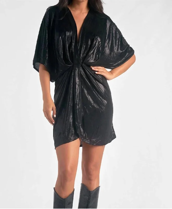 Overstock Dolman Sleeve Dress In Black