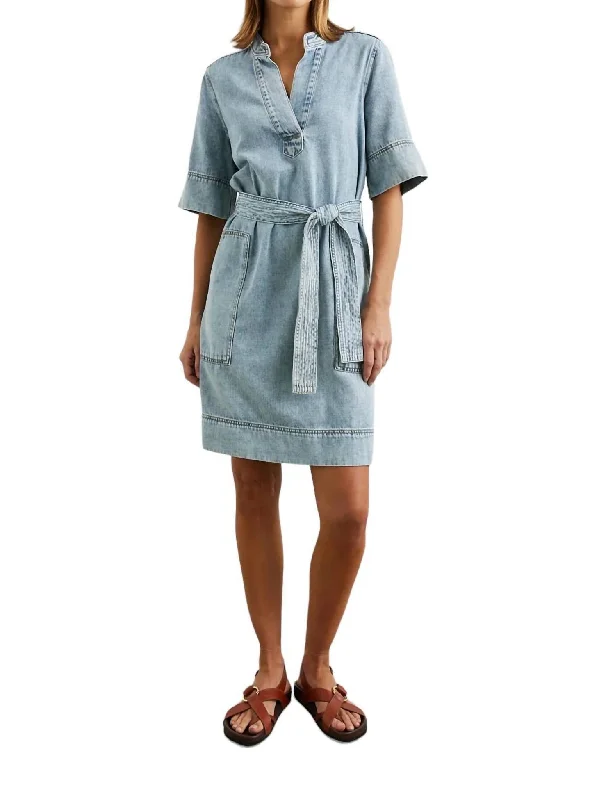 New Markdowns Chancey Midi Dress In Faded Indigo
