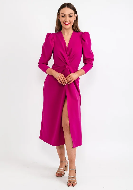 Today’s Deal Cayro Monaco Puff Sleeve Midi Dress, Orquidea