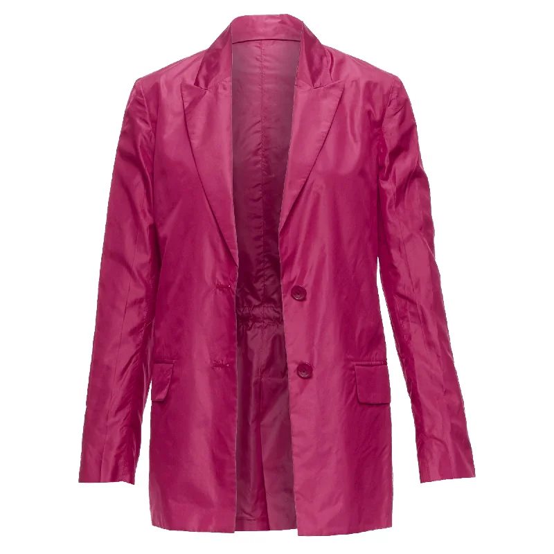 Valentino Piccioli Silk Cinched Waist Casual Blazer