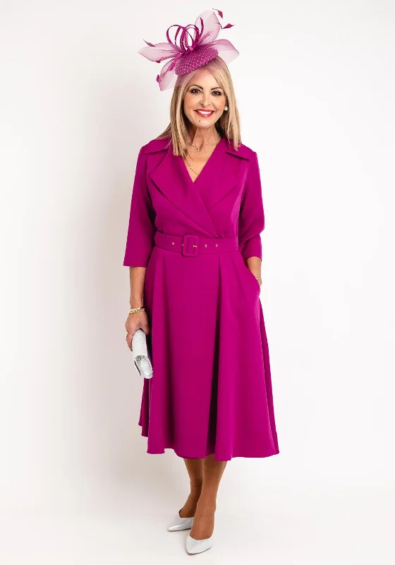 Coco Doll Marci Wrap A-line Dress, Plum