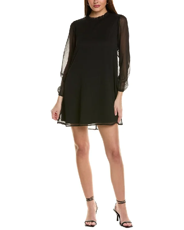 Price Drop Alert Tash + Sophie Ruffle Trim Chiffon Mini Dress