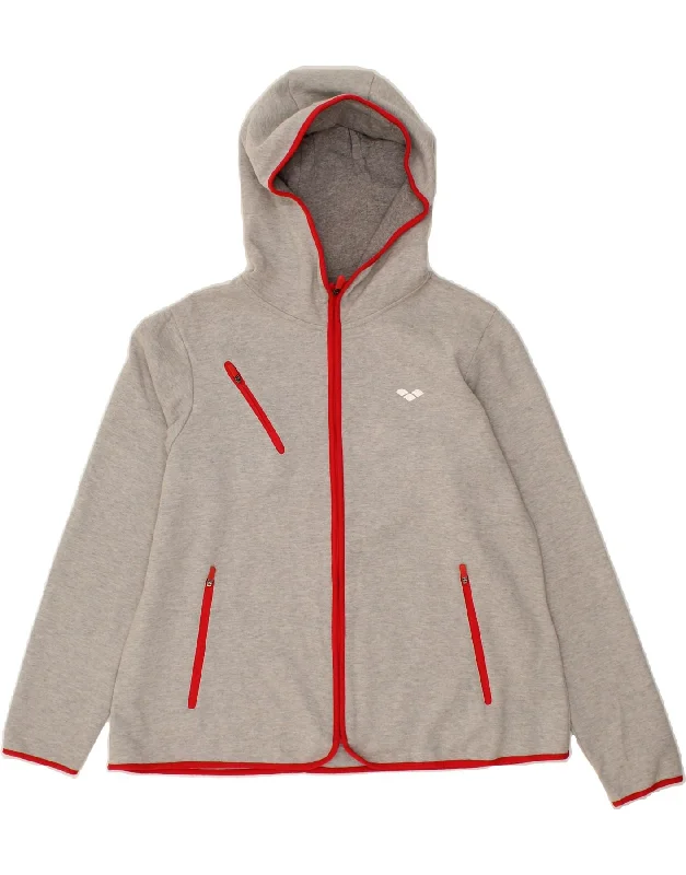 Unbeatable Prices ARENA Womens Zip Hoodie Sweater UK 16 Large Grey Cotton