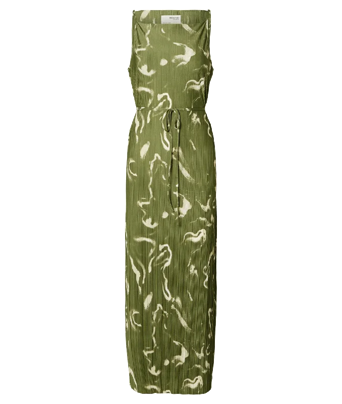 Factory Direct Sale Printed Maxi Dress - Green