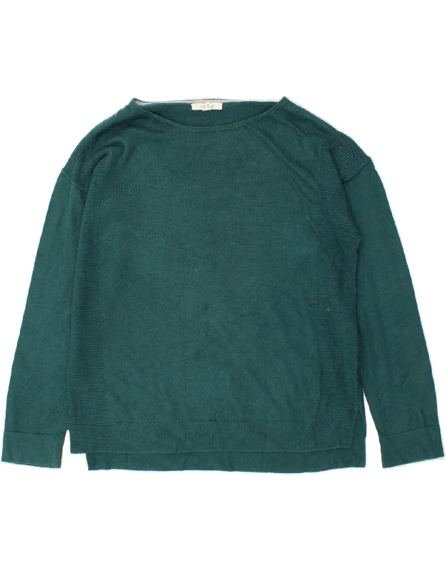 Savings Alert WHITE STUFF Womens Oversized Boat Neck Jumper Sweater UK 10 Small Green
