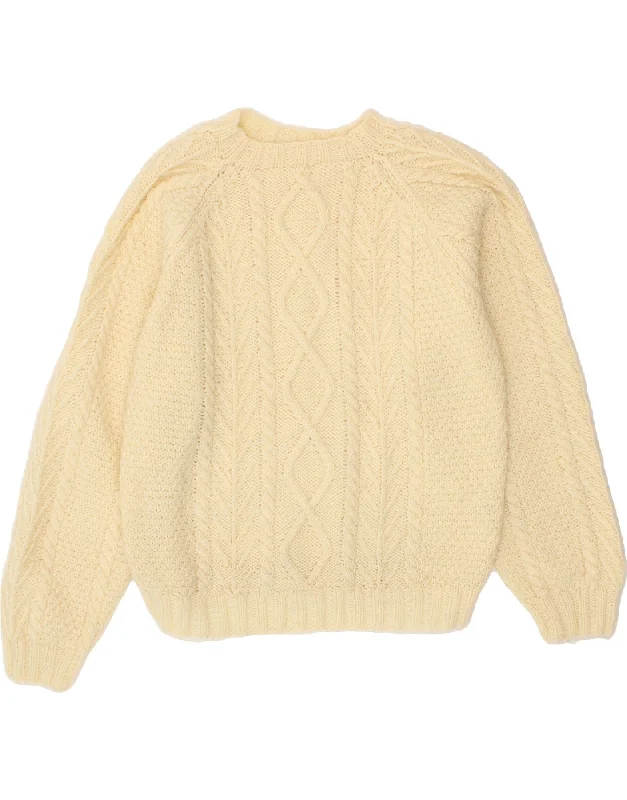 Deep Discounts VINTAGE Womens Crew Neck Jumper Sweater UK 12 Medium Beige