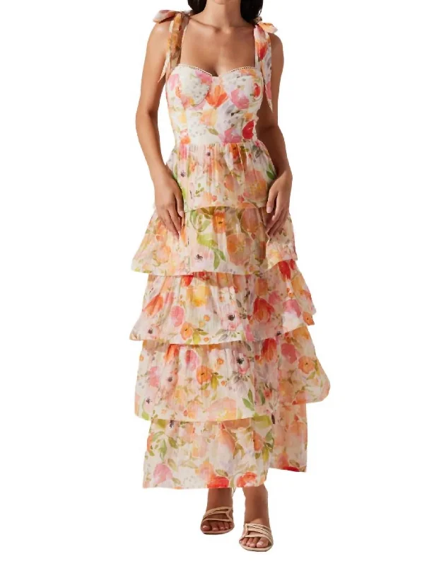 Price Meltdown Zirconia Dress In Orange Poppy