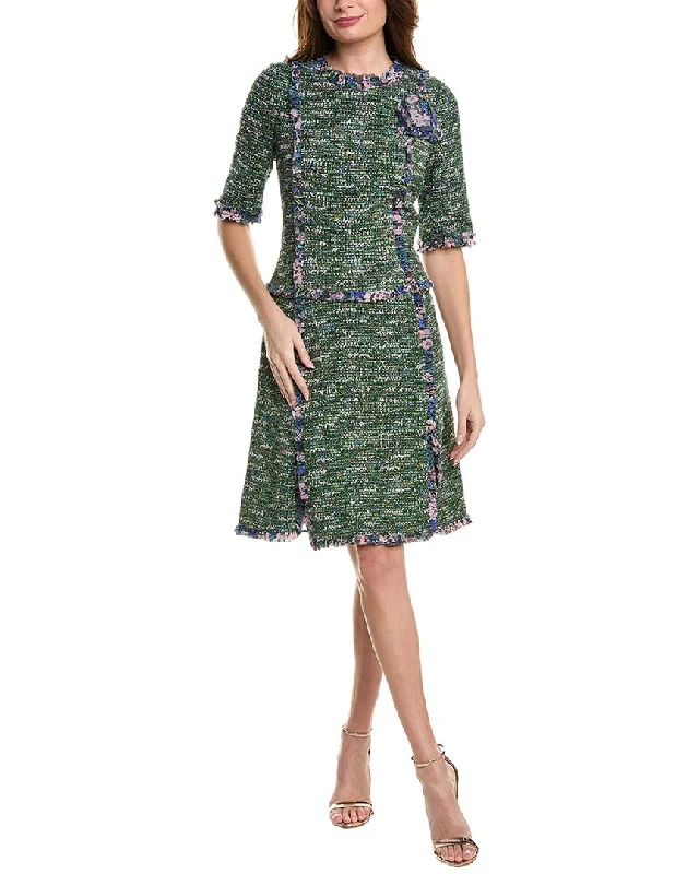 Teri Jon by Rickie Freeman Tweed A-Line Dress