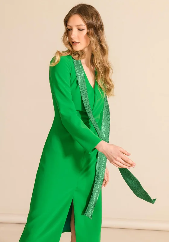Quick Sale Caroline Kilkenny Slit Detail Millie Midi Dress, Green