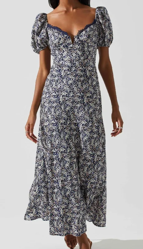Best Bargains Sylvie Dress In Navy Ditsy