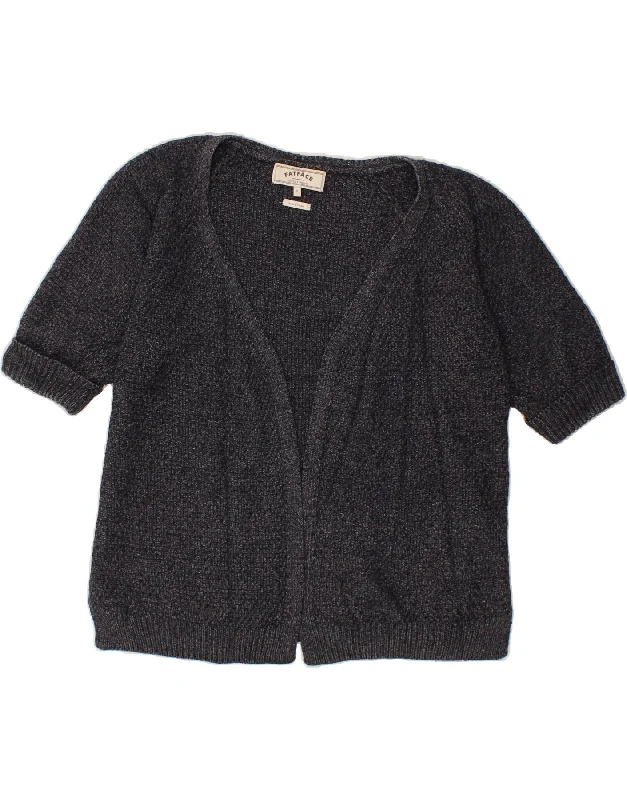 Discount Deals FAT FACE Womens 3/4 Sleeve Cardigan Sweater UK 8 Small Black Acrylic