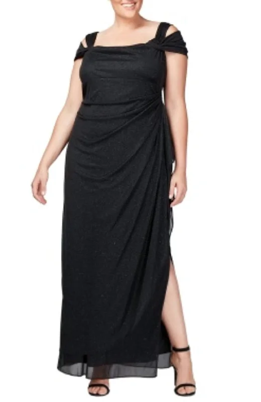 Deal Frenzy Glitter Mesh Cold Should Dress In Black