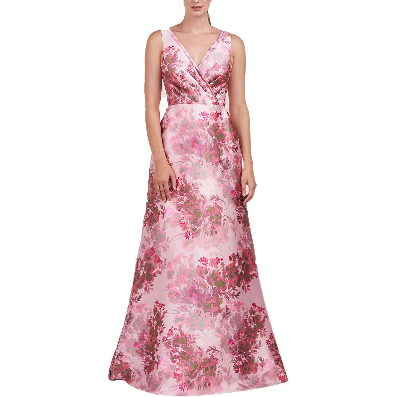 Opal Womens Floral Print Maxi Evening Dress