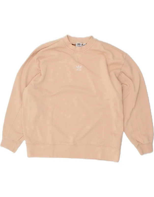 Huge Savings ADIDAS Womens Oversized Sweatshirt Jumper UK 8 Small Beige Cotton