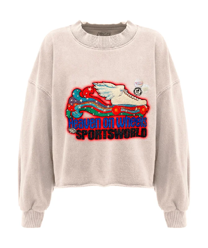 Sweatshirt crop porter whisper "HEAVEN"