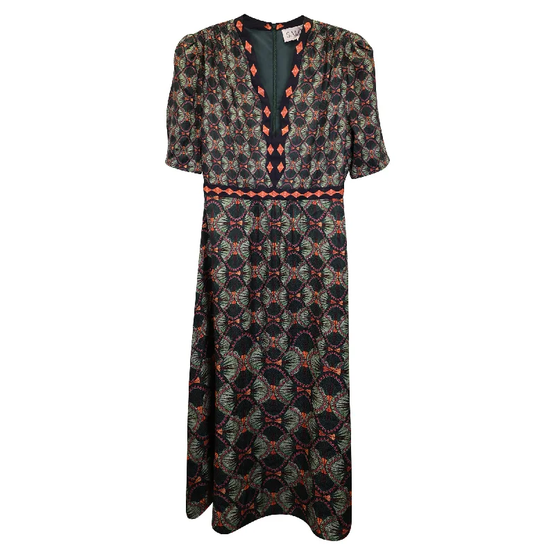 Big Discounts Saloni Tabitha C Dress in Multicolor Silk
