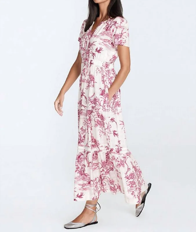 Must-Have Deals Firebird Pintuck Dress In Pink Multi