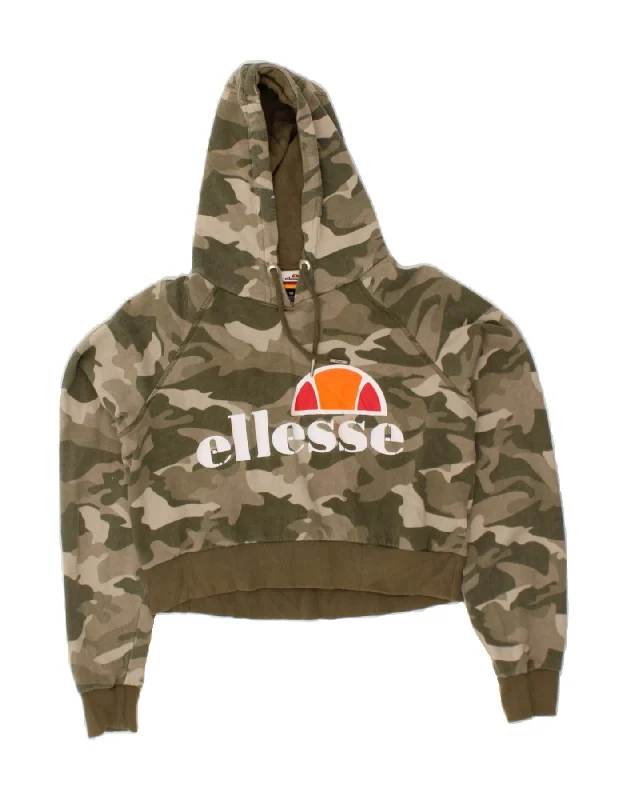 Limited Edition ELLESSE Womens Oversized Crop Graphic Hoodie Jumper UK 10 Small Grey Limited Edition ELLESSE Womens Oversized Crop Graphic Hoodie Jumper UK 10 Small Grey