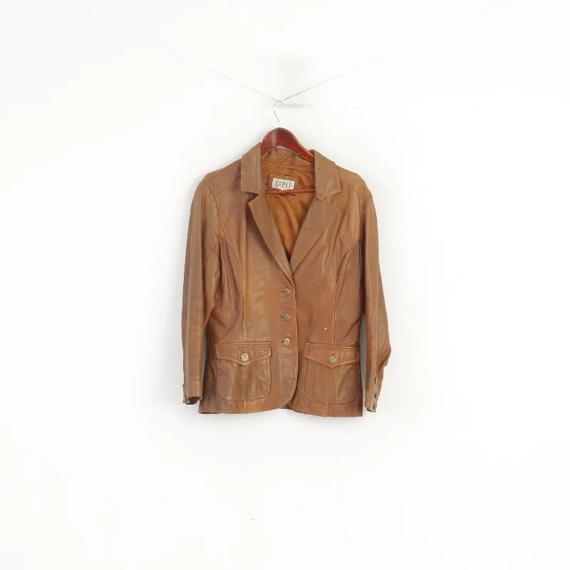 Bonus Savings Lapel Women XL (L) Jacket Camel Leather Western Vintage Single Breasted Blazer