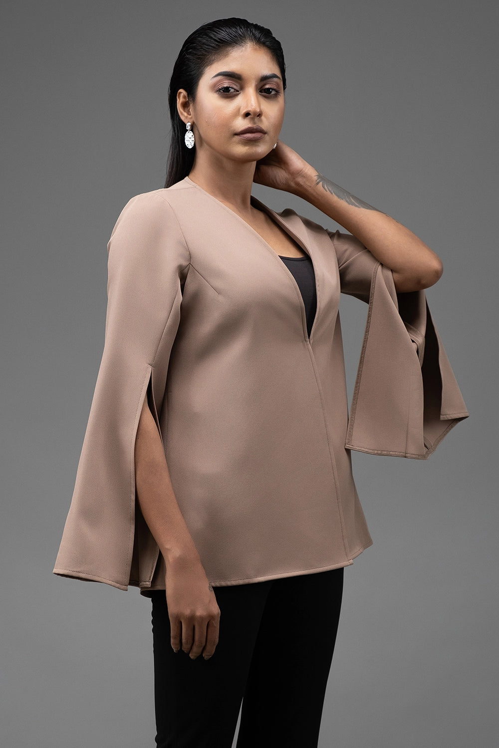 Deal Zone Cape Sleeved Coat