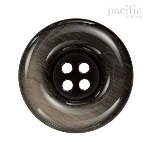 Epic Deals Two Tone Round Rim 4 Hole Polyester Jacket Coat Button