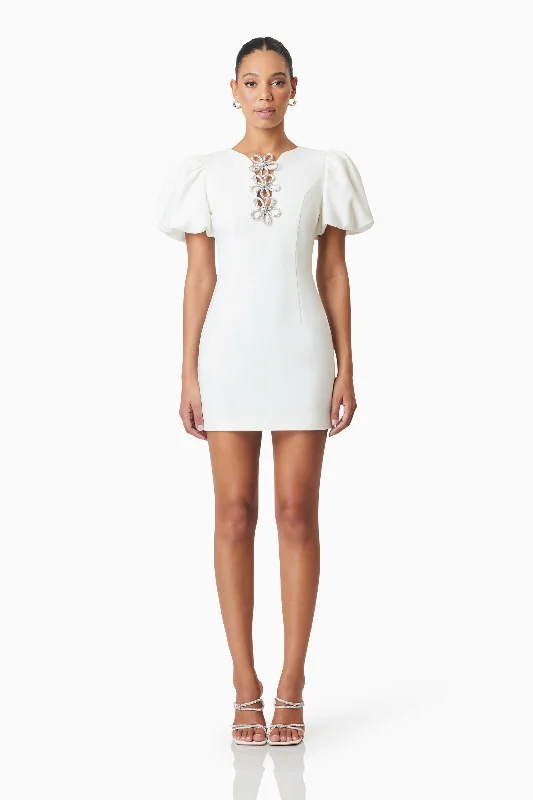 Special Savings Delia Diamante Mini Dress In White