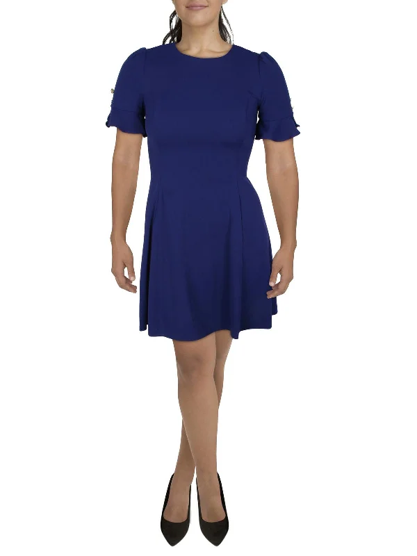 Don’t Miss Out Womens Flounce Midi Fit & Flare Dress